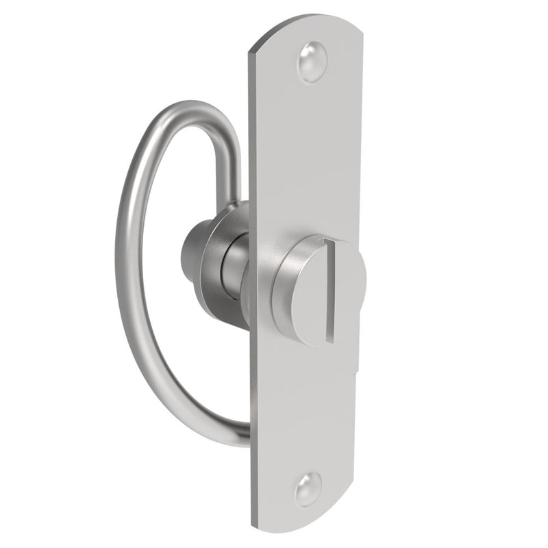 SOUTHCO Compression Latch, Self-Adjusting, Medium Size, Tool Locking, Slotted Head, Weld Installation, Smooth Spring, Stainless Steel, Passivated, Silver [57-10-102-40]