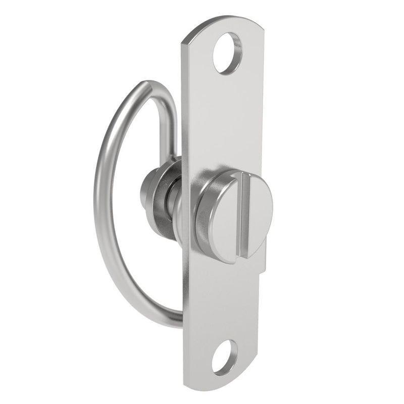 SOUTHCO Compression Latch, Self-Adjusting, Miniature Size, Tool Locking, Slotted Head, Rivet/Screw (Thru Hole) Installation, Smooth Spring, Steel, Zinc Plated, Bright [57-20-101-10]