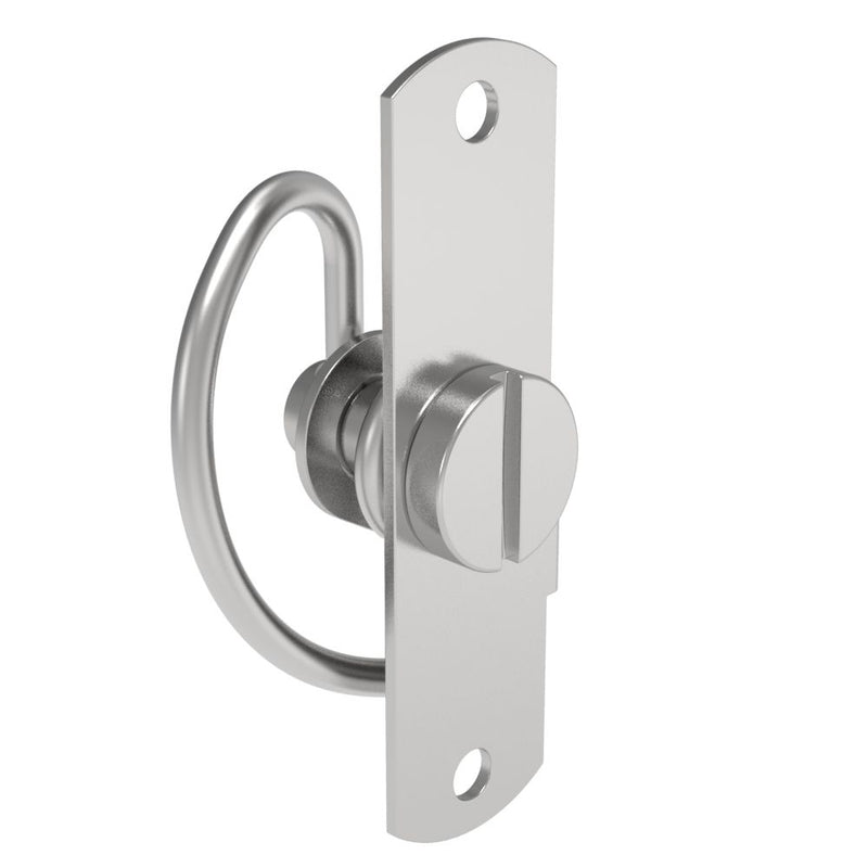 SOUTHCO Compression Latch, Self-Adjusting, Small Size, Tool Locking, Slotted Head, Rivet/Screw (Thru Hole) Installation, Smooth Spring, Steel, Zinc Plated, Bright [57-30-101-10]