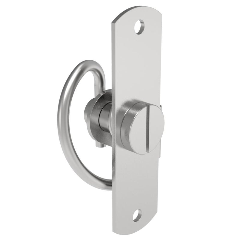 SOUTHCO Compression Latch, Self-Adjusting, Large Size, Tool Locking, Slotted Head, Rivet/Screw (Thru Hole) Installation, Smooth Spring, Steel, Zinc Plated, Bright [57-40-101-10]