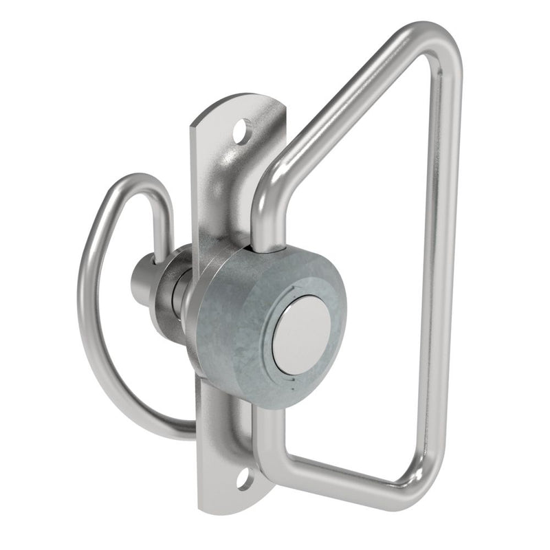 SOUTHCO Compression Latch, Self-Adjusting, Large Size, No Restriction, Bail Handle, Rivet/Screw (Thru Hole) Installation, Smooth Spring, Steel, , [57-40-704-80]