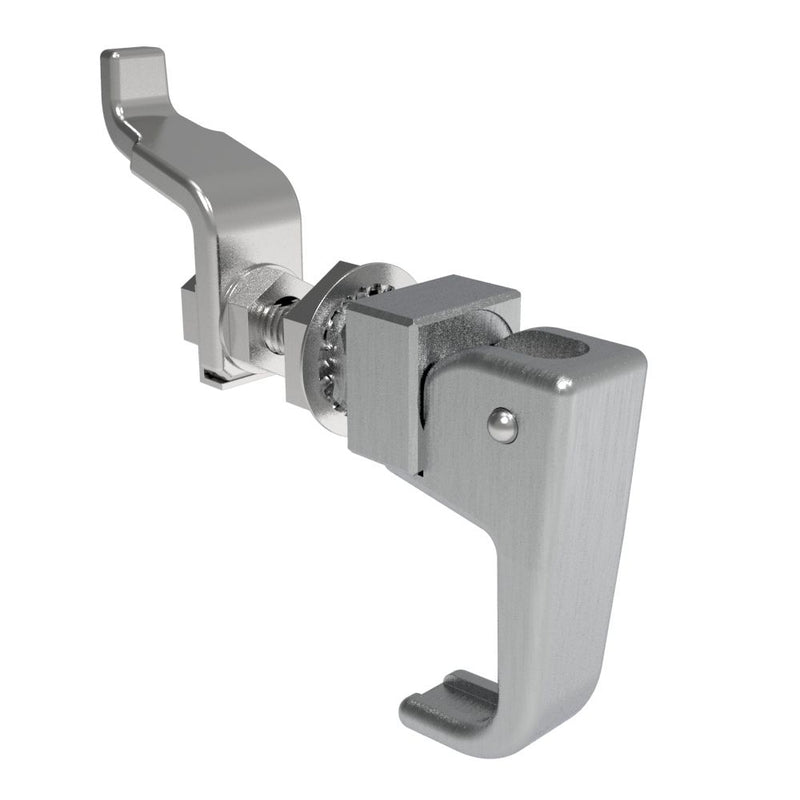 SOUTHCO Compression Latch, Lift & Turn, Small Size, Handle Style, No Restriction, Non-Locking, Zinc Alloy, Chrome Plated, Brushed [62-10-12]