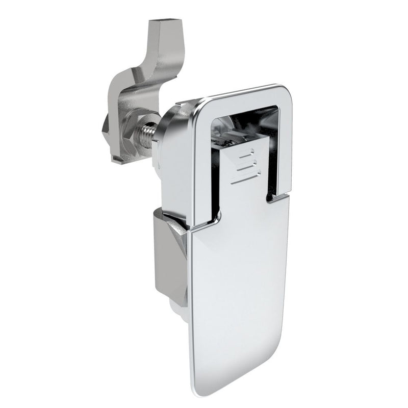 SOUTHCO Compression Latch, Lift & Turn, Medium Size, Flush Style, No Restriction, Non-Locking, Zinc Alloy, Chrome Plated, Polished [62-40-311-3]