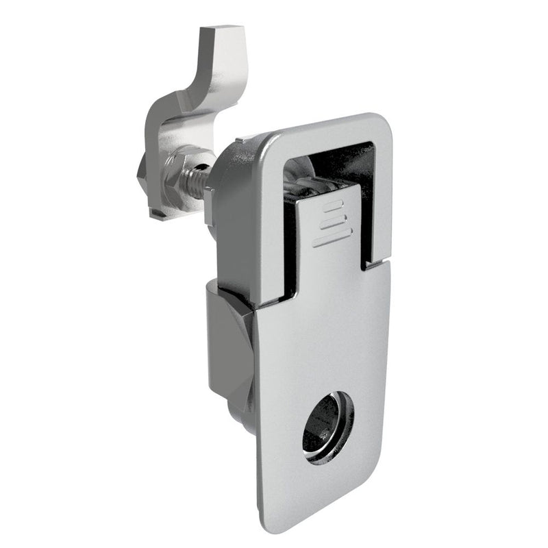 SOUTHCO Compression Latch, Lift & Turn, Medium Size, Flush Style, Key Choice, Locking without lock core, Zinc Alloy, Chrome Plated, Textured [62-421-101-2]
