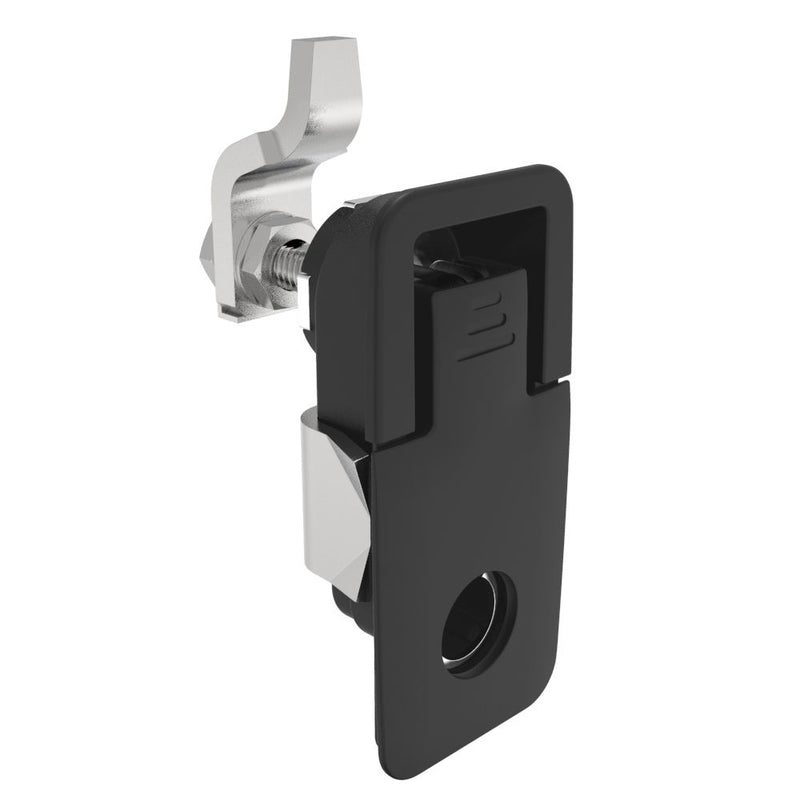 SOUTHCO Compression Latch, Lift & Turn, Medium Size, Flush Style, Key Choice, Locking without lock core, Zinc Alloy, Powder Coat, Black [62-421-251-2]