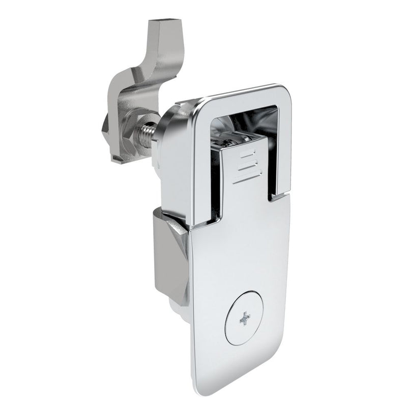 SOUTHCO Compression Latch, Lift & Turn, Medium Size, Flush Style, Tool Locking, Phillips Recess, Zinc Alloy, Chrome Plated, Polished [62-43-311-2]