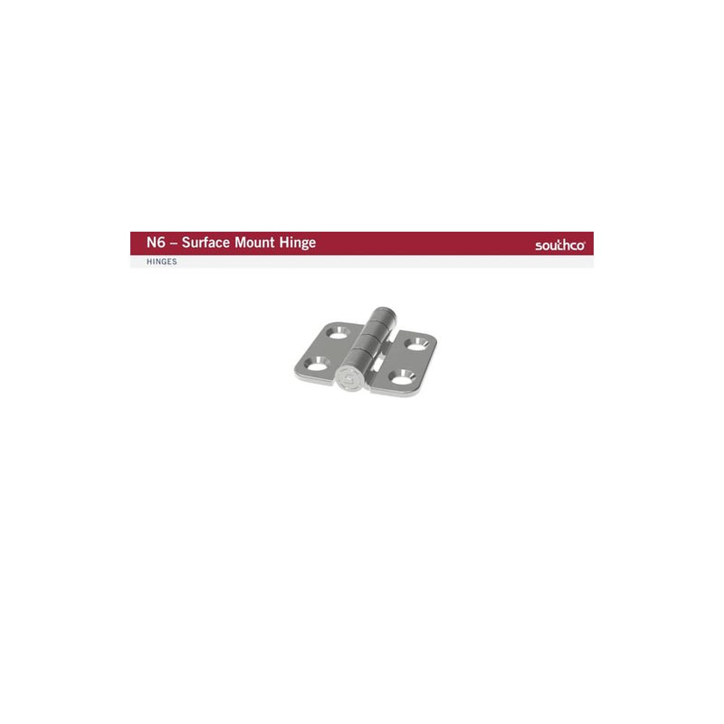 SOUTHCO Hinge Leaf Cover, Small Leaf, 316 Stainless Steel, High Gloss [N6-C-42-24]