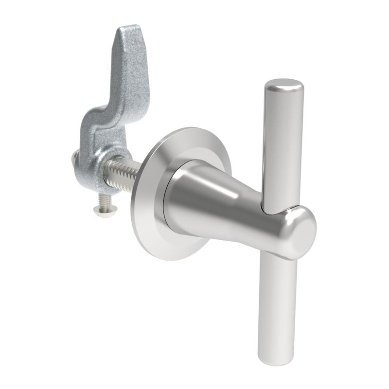 SOUTHCO Cam Latch, Medium Size, Single Point, Zinc Alloy, Zinc Plated, Bright Chromate [68-10-101-10]