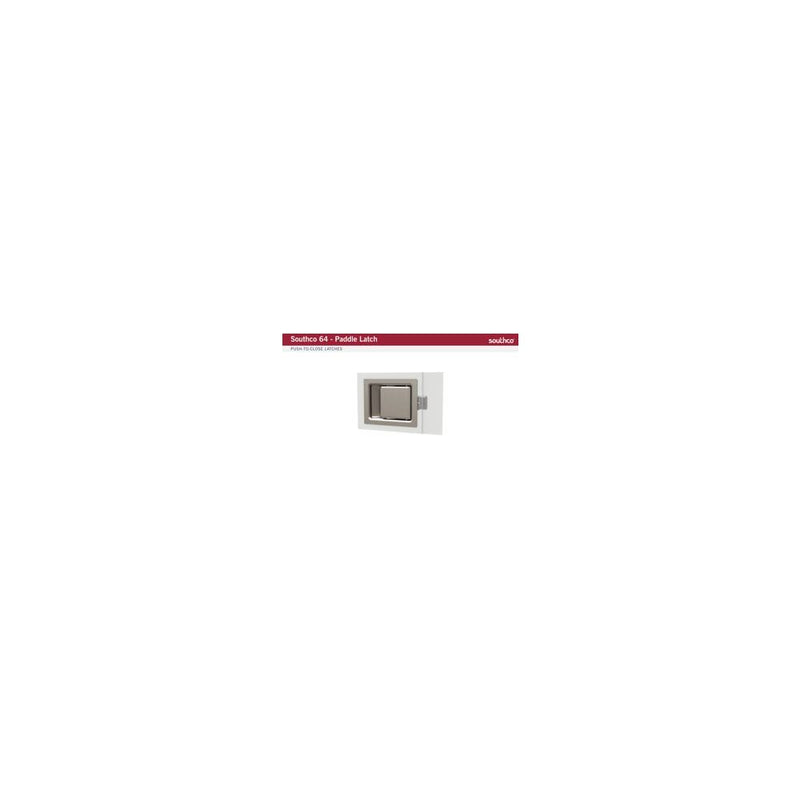 SOUTHCO Push-to-Close Latch, Large Size, Locking, 11.9mm (.47 in) Grip, Steel, Powder Coated, Black [64-10-302-90]