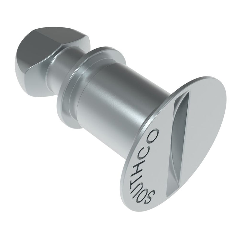 SOUTHCO DZUS® Lion Quarter-Turn Stud, Medium Size, Slotted Flush, Steel Zinc Plate, Bright chromate [82-14-120-16]