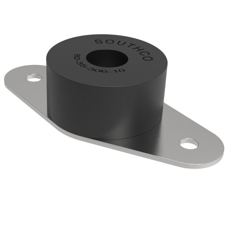 SOUTHCO DZUS® Lion Quarter-Turn Receptacle, Medium Size, Rivet / Screw (thru hole), Steel Zinc Plate, Bright chromate [82-35-306-10]