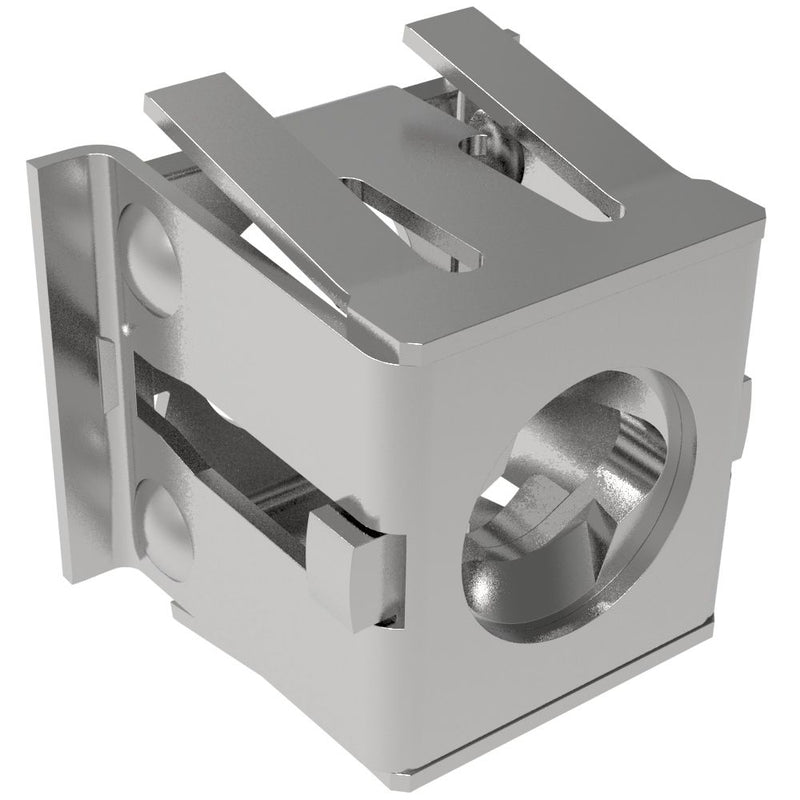 SOUTHCO DZUS® Lion Quarter-Turn Receptacle, Medium Size, Push-in, Steel Zinc Plate, Bright chromate [82-35-309-56]