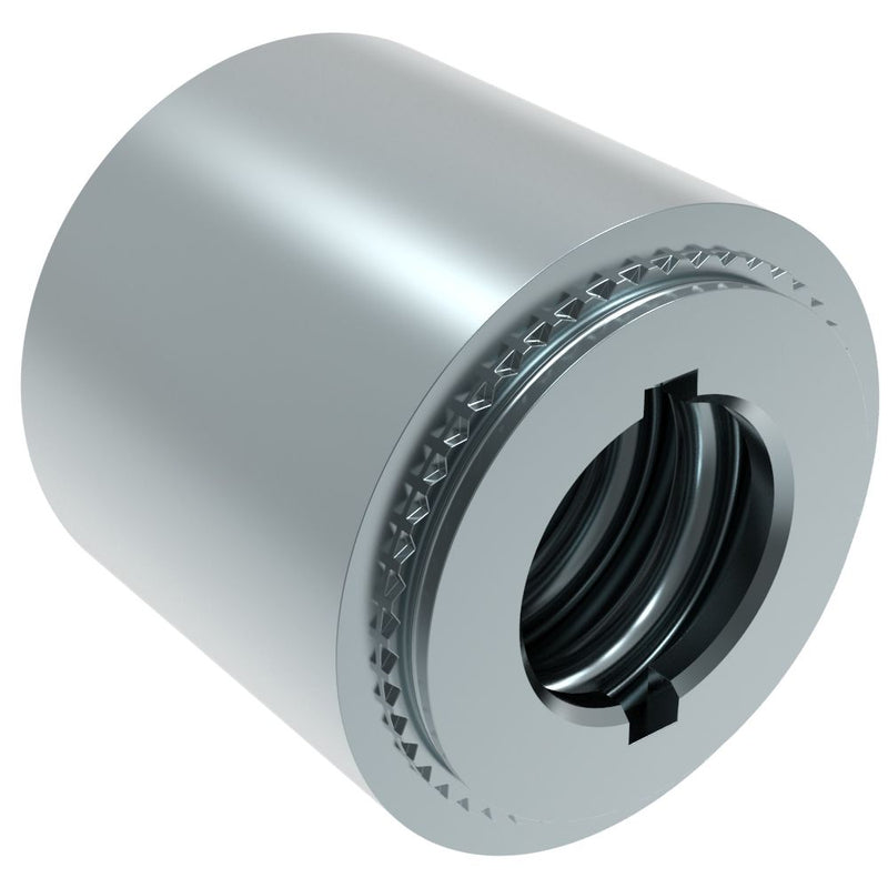 SOUTHCO DZUS® Lion Quarter-Turn Receptacle, Medium Size, Press-in, Steel Zinc Plate, Bright chromate [82-35-315-55]