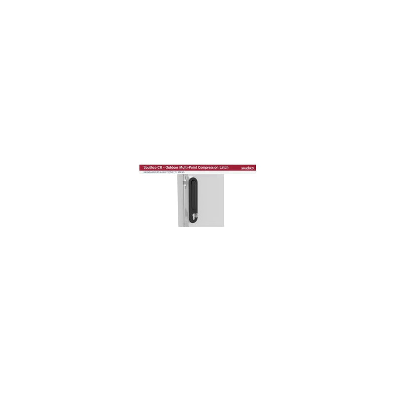 SOUTHCO Multipoint Compression Latch, Steel Mounting Hardware, Locking, Bellcore Electronics Key, Counter-clockwise Swing, Zinc Alloy, Black [CR-19-44-25]