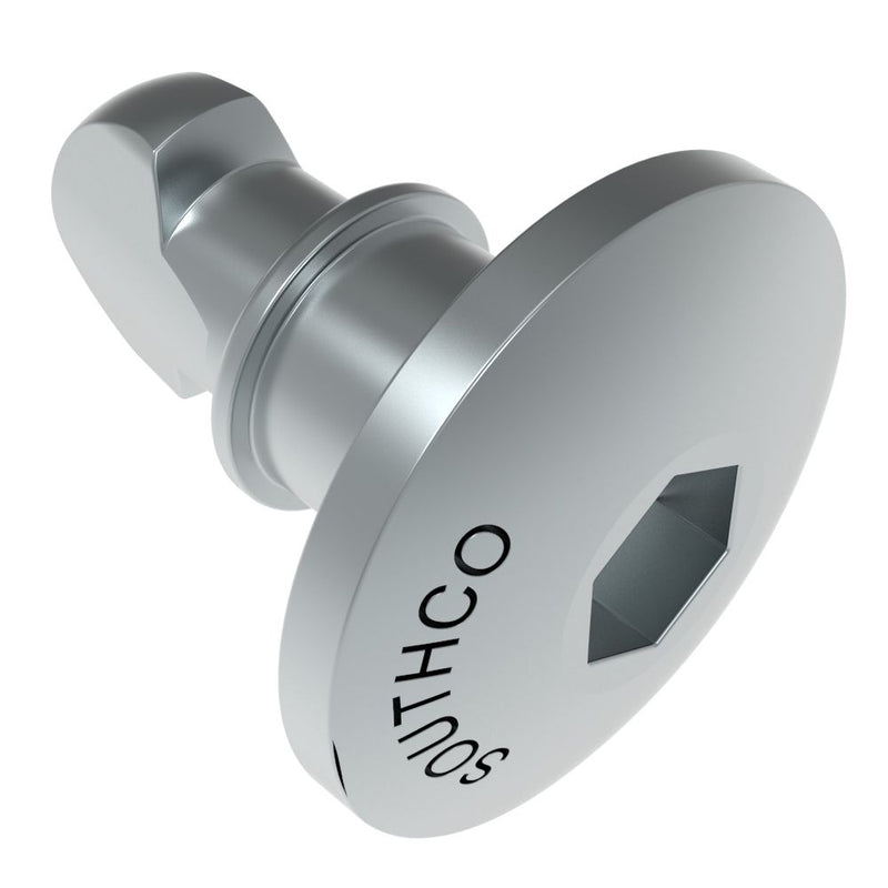SOUTHCO DZUS® Lion Quarter-Turn Stud, Large Size, Hex Recess, Steel Zinc Plate, Bright chromate [85-78-380-16]