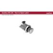 SOUTHCO Push-to-close Latch, Key Locking, Plastic, Natural, Black [M1-2A-23-5]