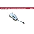 SOUTHCO Rotary Push-to-Close Latch, Medium Size, Single Stage with Switch, Bottom Trigger, Integrated Cable Mounting Bracket (for cable without spring), M6 Thread, Steel, Zinc Plate, Bright Chromate [R4-25-220-5103-10]