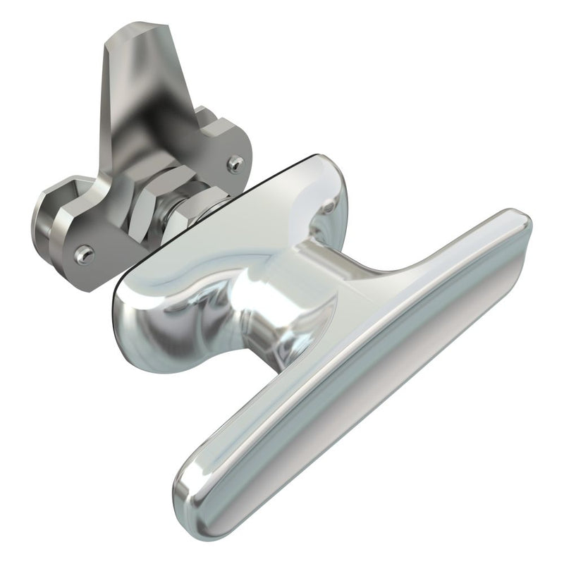 SOUTHCO Cam Latch T-Handle, Turn Clockwise to Latch / Lock, Short Cam, Zinc Alloy, Chrome Plated, Polished [92-11-111]
