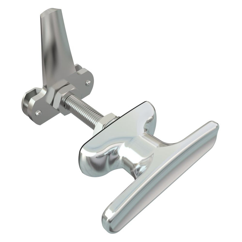 SOUTHCO Cam Latch T-Handle, Turn Clockwise to Latch / Lock, Long Cam, Zinc Alloy, Chrome Plated, Polished [92-11-132]