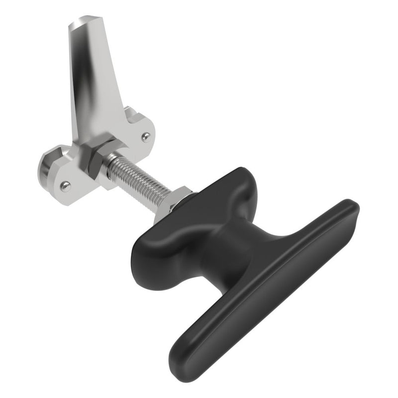 SOUTHCO Cam Latch T-Handle, Turn Clockwise to Latch / Lock, Long Cam, Zinc Alloy, Powder Coat, Black [92-11-532]