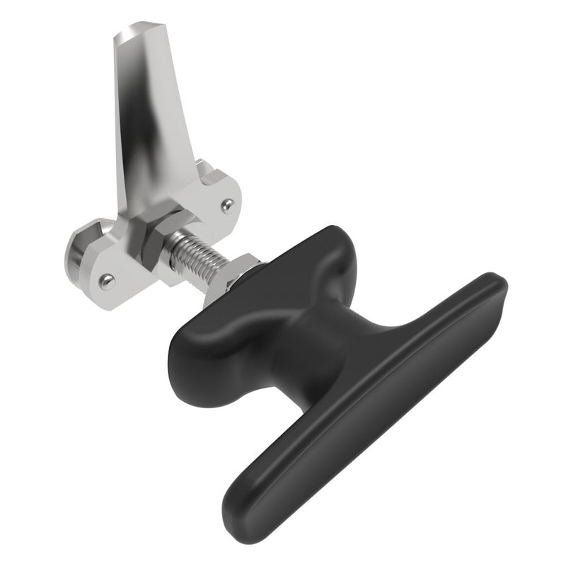 SOUTHCO Cam Latch T-Handle, Turn Counterclockwise to Latch / Lock, Long Cam, Zinc Alloy, Powder Coat, Black [92-12-522]