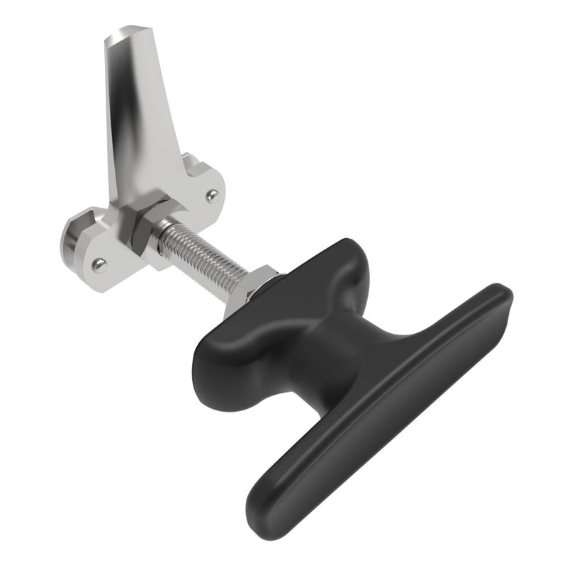 SOUTHCO Cam Latch T-Handle, Turn Counterclockwise to Latch / Lock, Long Cam, Zinc Alloy, Powder Coat, Black [92-12-532]