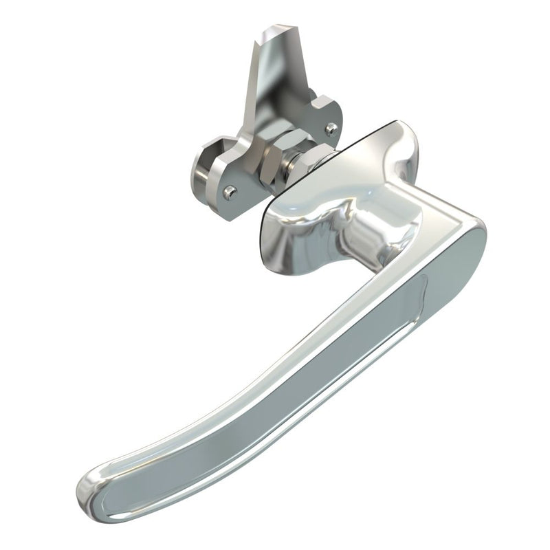 SOUTHCO Cam Latch L-Handle, Turn Clockwise to Latch / Lock, Short Cam, Zinc Alloy, Chrome Plated, Polished [92-31-111]
