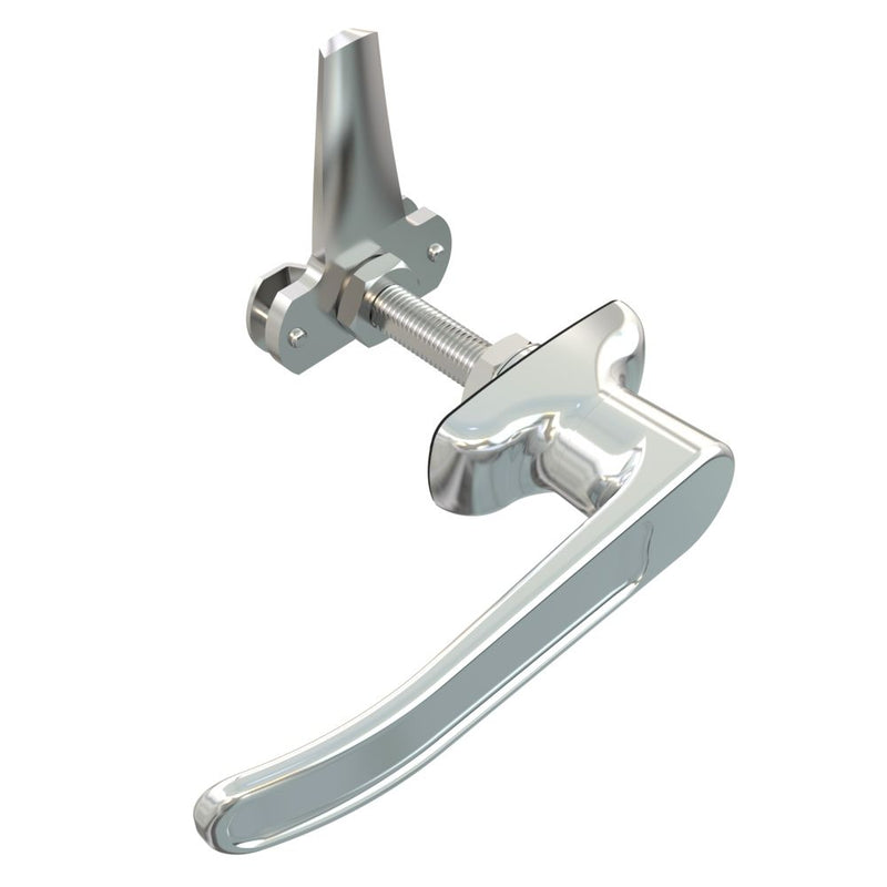 SOUTHCO Cam Latch L-Handle, Turn Clockwise to Latch / Lock, Long Cam, Zinc Alloy, Chrome Plated, Polished [92-31-132]