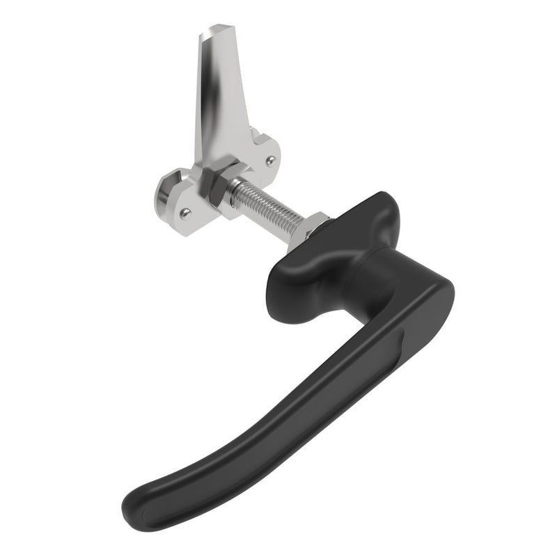 SOUTHCO Cam Latch L-Handle, Turn Clockwise to Latch / Lock, Long Cam, Zinc Alloy, Powder Coat, Black [92-31-532]