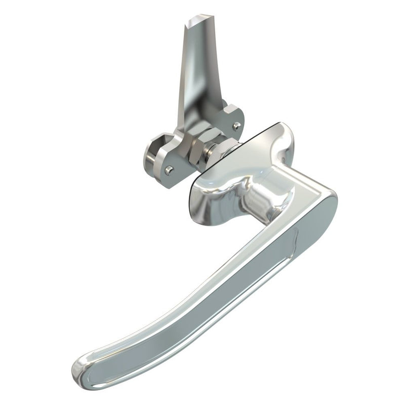SOUTHCO Cam Latch L-Handle, Turn Counterclockwise to Latch / Lock, Long Cam, Zinc Alloy, Chrome Plated, Polished [92-32-112]