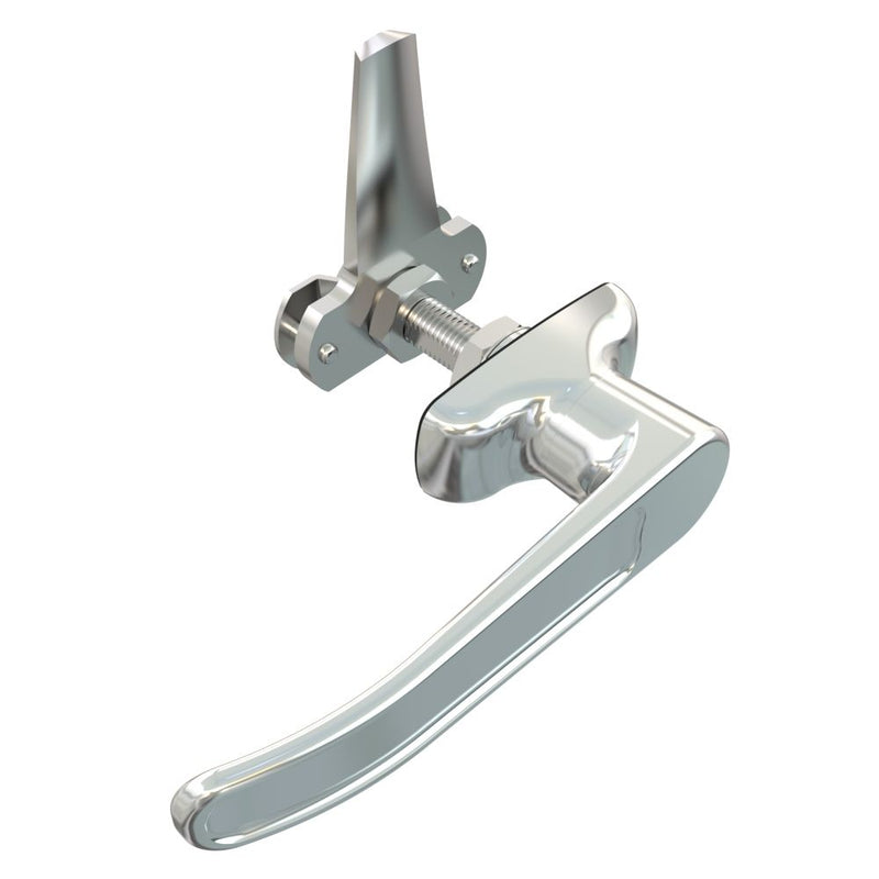 SOUTHCO Cam Latch L-Handle, Turn Counterclockwise to Latch / Lock, Long Cam, Zinc Alloy, Chrome Plated, Polished [92-32-122]
