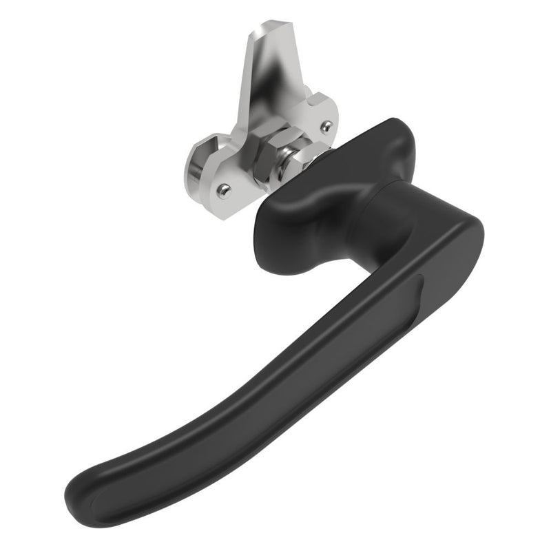 SOUTHCO Cam Latch L-Handle, Turn Counterclockwise to Latch / Lock, Short Cam, Zinc Alloy, Powder Coat, Black [92-32-511]