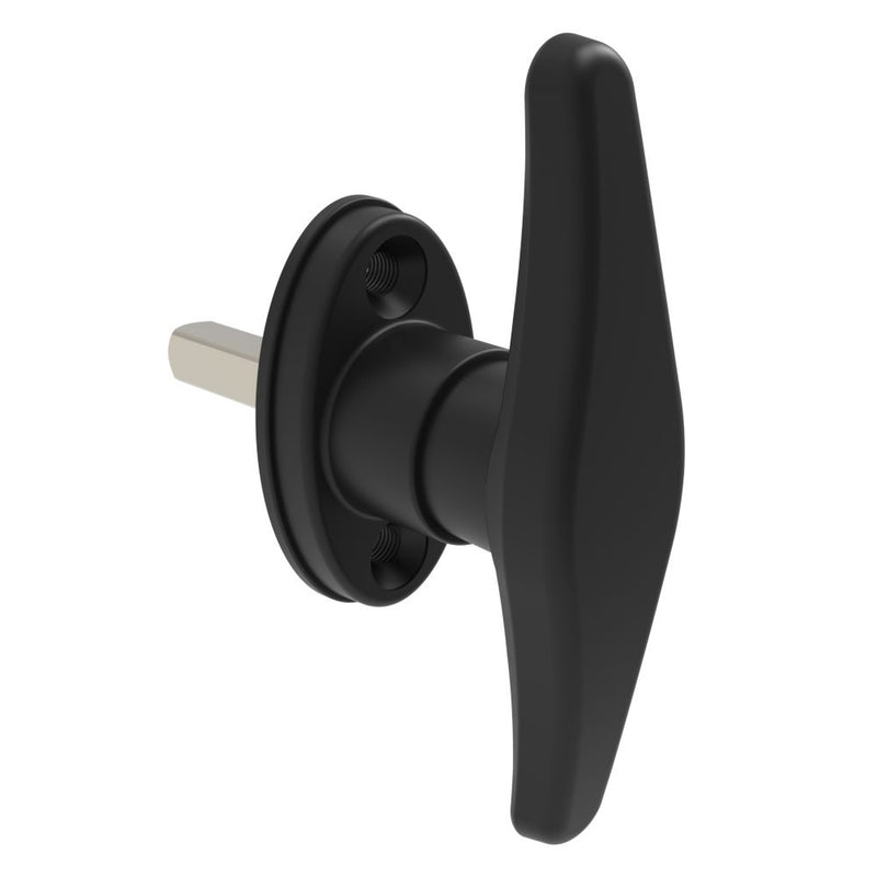 SOUTHCO Cam Latch T-Handle, Hand Operated, Zinc Alloy, Powder Coat, Black [92-50-103-50]