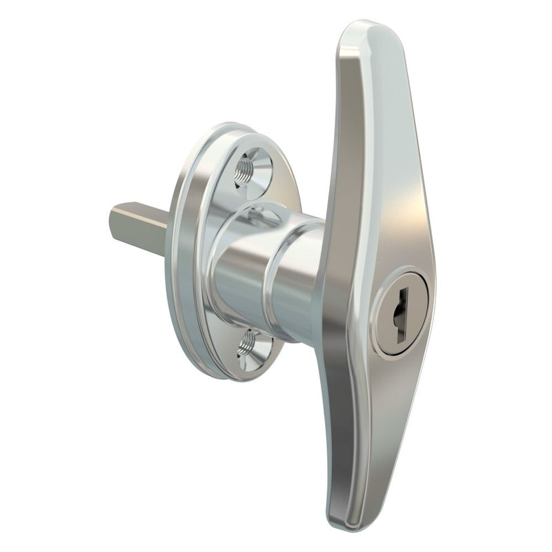 SOUTHCO Cam Latch T-Handle, Hand Operated, Zinc Alloy, Chrome Plated, Polished [92-50-113-10]