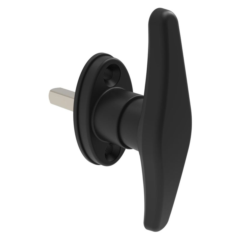 SOUTHCO Cam Latch T-Handle, Hand Operated, Zinc Alloy, Powder Coat, Black [92-50-203-50]