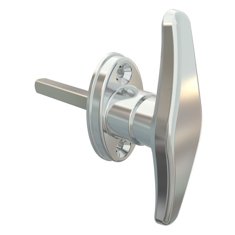 SOUTHCO Cam Latch T-Handle, Hand Operated, Zinc Alloy, Chrome Plated, Polished [92-50-205-10]
