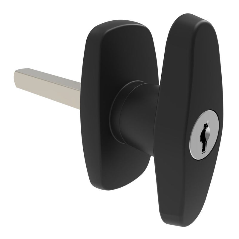 SOUTHCO Cam Latch Compact 'T' Handle, Hand Operated, Zinc Alloy, Powder Coat, Black [92-61-115-50]