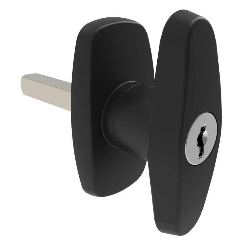 SOUTHCO Cam Latch Compact 'T' Handle, Hand Operated, Zinc Alloy, Black [92-61-214-50]