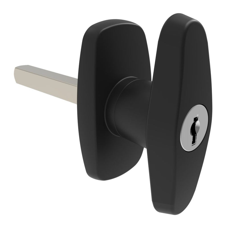 SOUTHCO Cam Latch Compact 'T' Handle, Hand Operated, Zinc Alloy, Black [92-61-215-50]