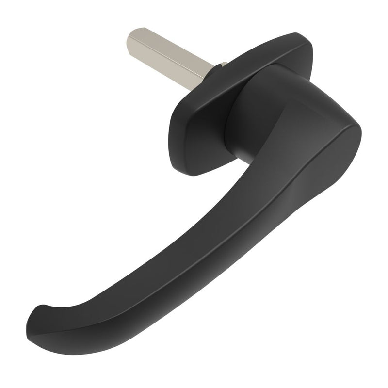 SOUTHCO Cam Latch L-Handle, Hand Operated, Zinc Alloy, Powder Coat, Black [92-70-104-50]