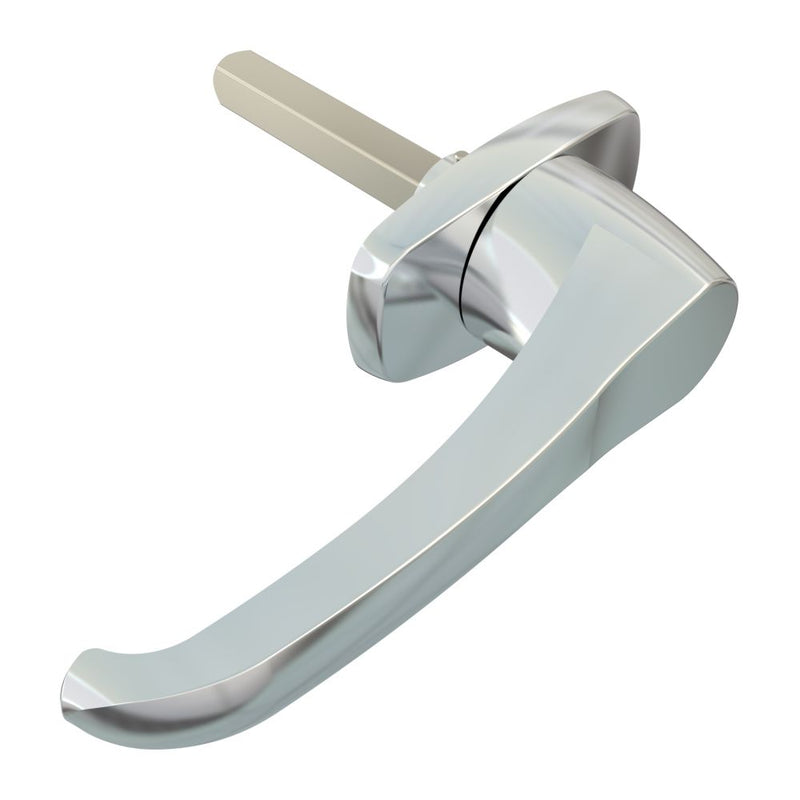SOUTHCO Cam Latch L-Handle, Hand Operated, Zinc Alloy, Chrome Plated, Polished [92-70-105-10]