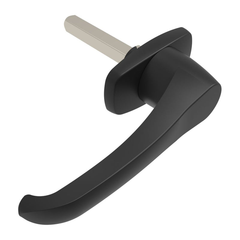 SOUTHCO Cam Latch L-Handle, Hand Operated, Zinc Alloy, Powder Coat, Black [92-70-105-50]