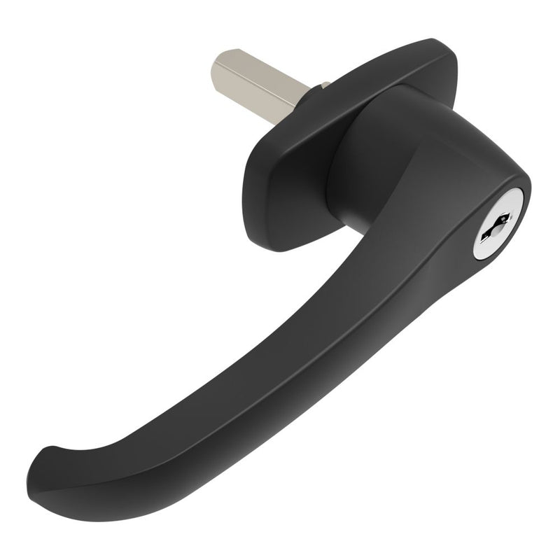 SOUTHCO Cam Latch L-Handle, Hand Operated, Zinc Alloy, Powder Coat, Black [92-70-113-50]