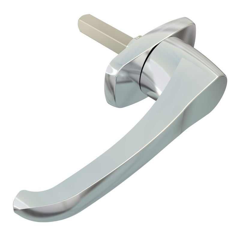 SOUTHCO Cam Latch L-Handle, Hand Operated, Zinc Alloy, Chrome Plated, Polished [92-70-204-10]