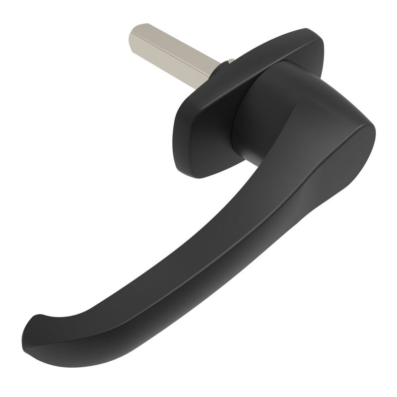SOUTHCO Cam Latch L-Handle, Hand Operated, Zinc Alloy, Powder Coat, Black [92-70-204-50]