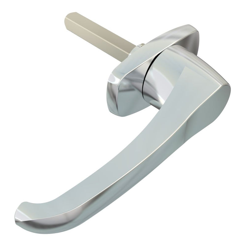 SOUTHCO Cam Latch L-Handle, Hand Operated, Zinc Alloy, Chrome Plated, Polished [92-70-205-10]