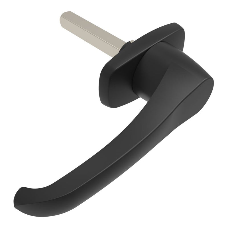 SOUTHCO Cam Latch L-Handle, Hand Operated, Zinc Alloy, Powder Coat, Black [92-70-205-50]