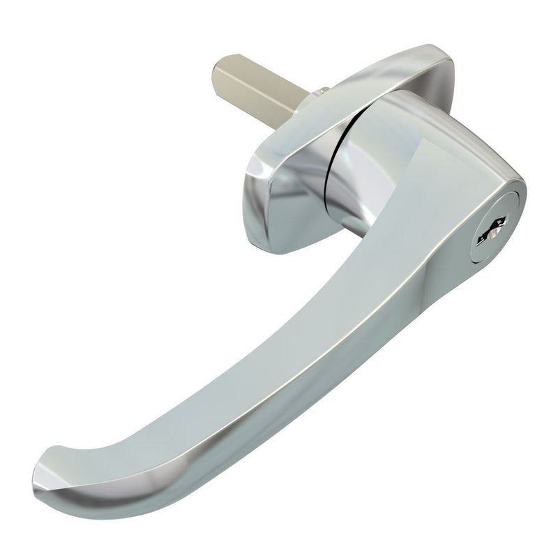 SOUTHCO Cam Latch L-Handle, Hand Operated, Zinc Alloy, Chrome Plated, Polished [92-70-213-10]