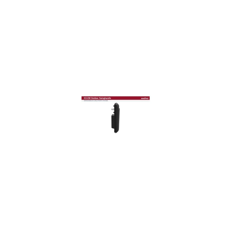SOUTHCO Swinghandle Latch, Medium Size - 125 mm (4.92 in), With Padlock Hasp, Use with Linear Actuator or as Single Point Latch, 8 mm Triangle DIN, Sealed, Zinc Alloy, Satin Chrome Plated [H3-50-277-144]