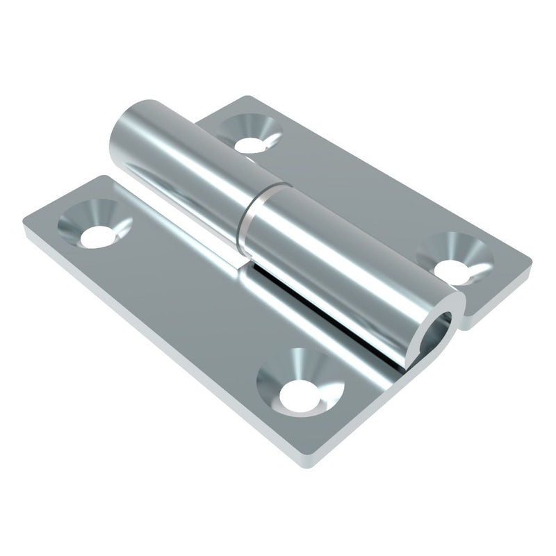 SOUTHCO Lift-Off Hinge In-line Knuckle Style, Concealed Mount, Steel, Blue Zinc, Blue [96-DHLOM-5040-H-L]